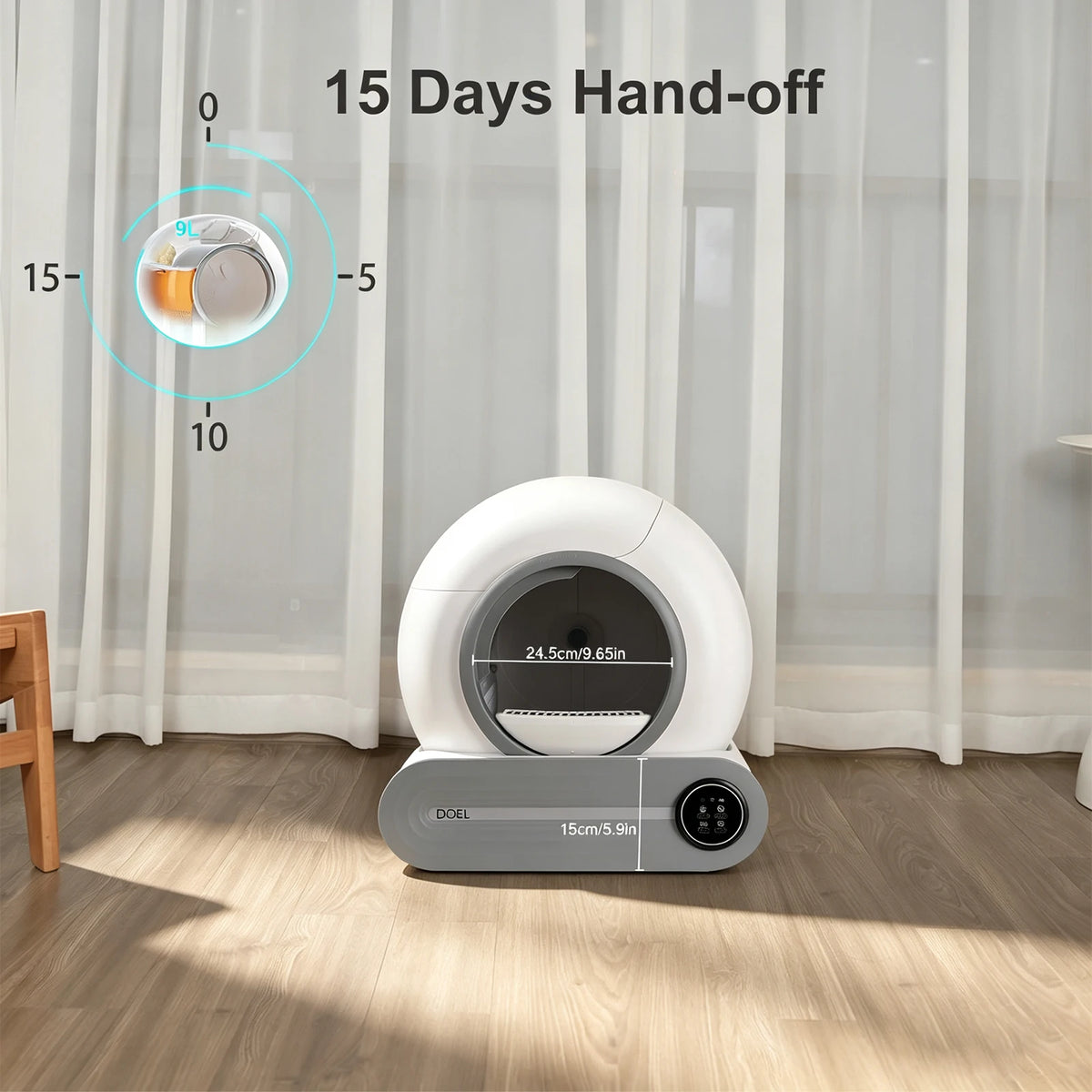 DOEL Smart Self-Cleaning Cat Litter Box With App Control