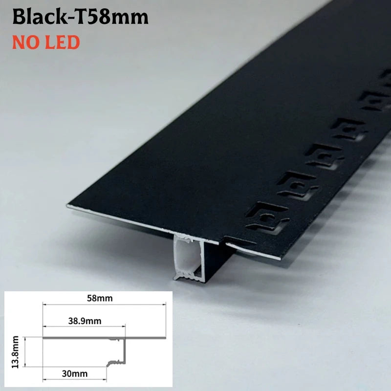 Khelse Recessed Ceiling Shadow Gap LED Aluminum Profile Channel