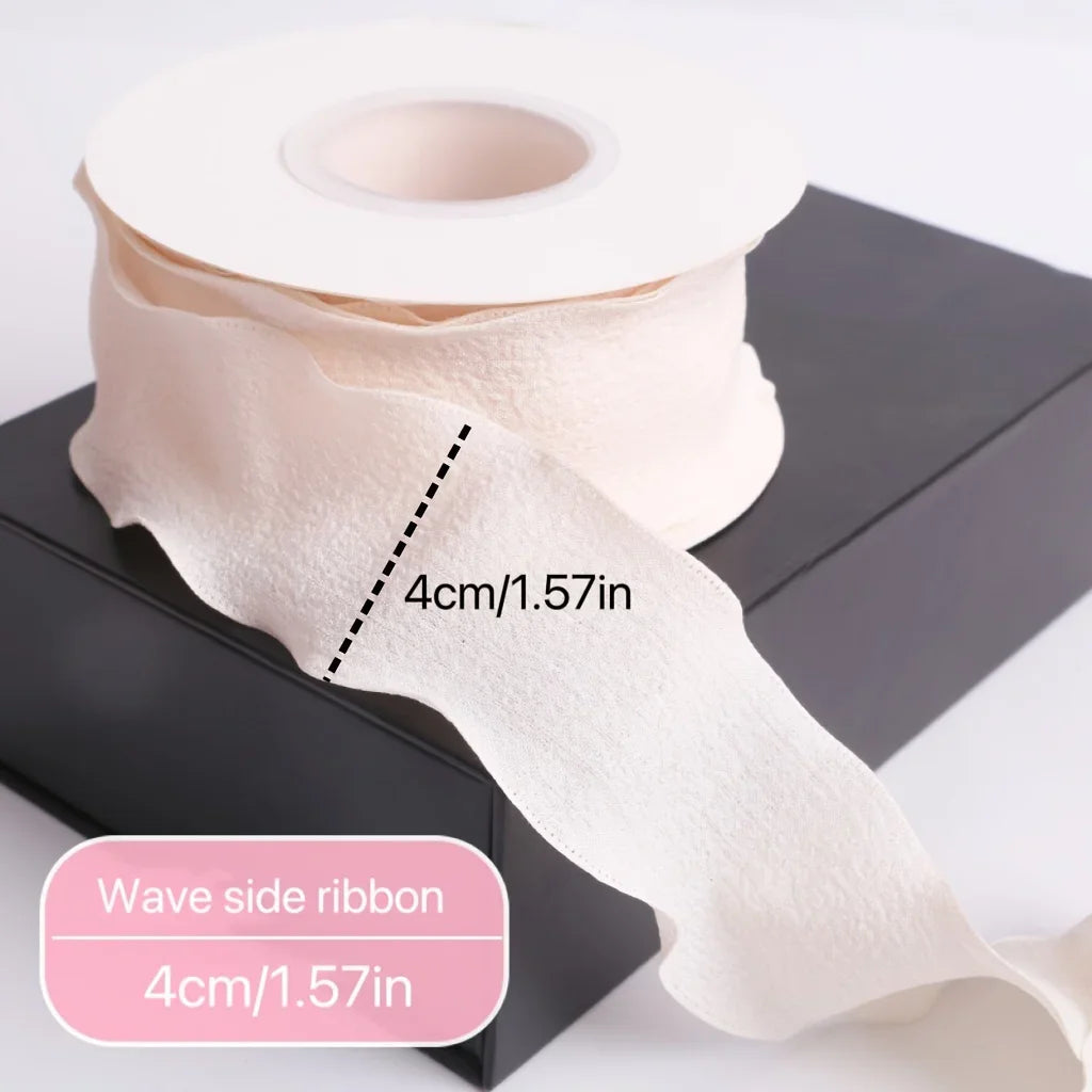 Bohemian Pleated Fabric Ribbon For Gifts And Bouquets