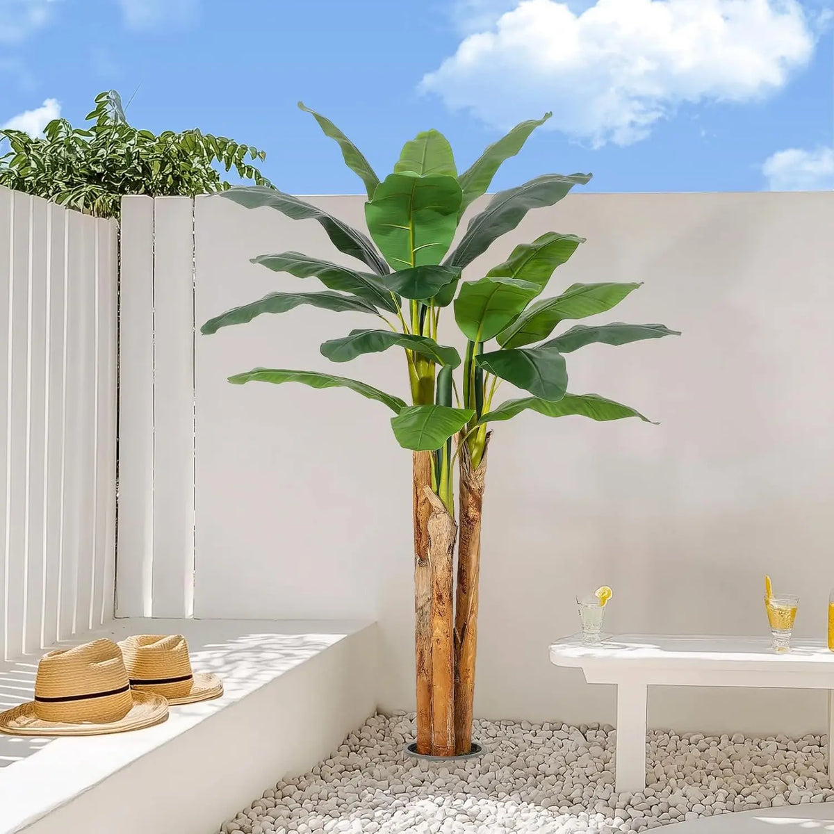 HiMiss Artificial Banana Tree For Indoor Outdoor Home Decor