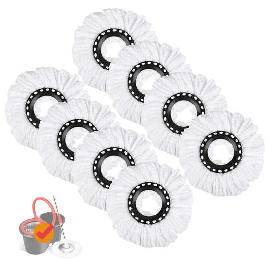 Spin Mop Replacement Heads Microfiber Refills For Dry And Wet