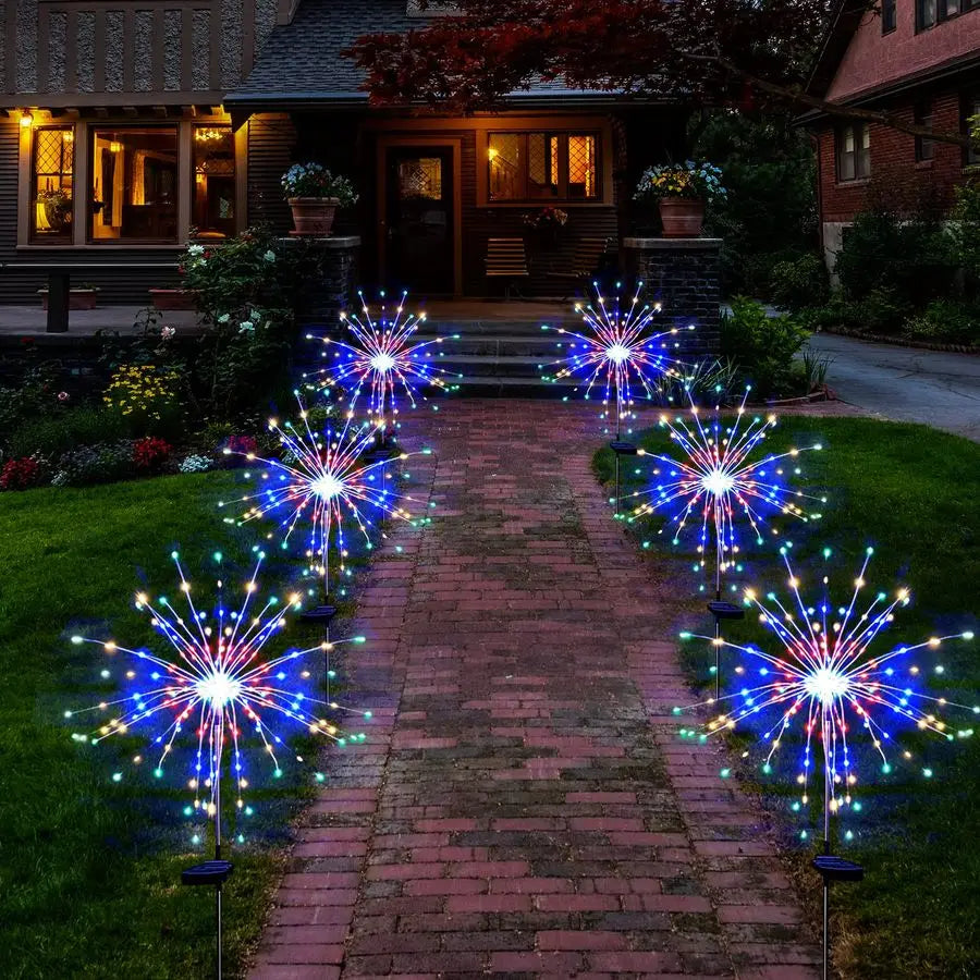 Garden Firework Lights Outdoor Waterproof 6 Pack LED Sparklers