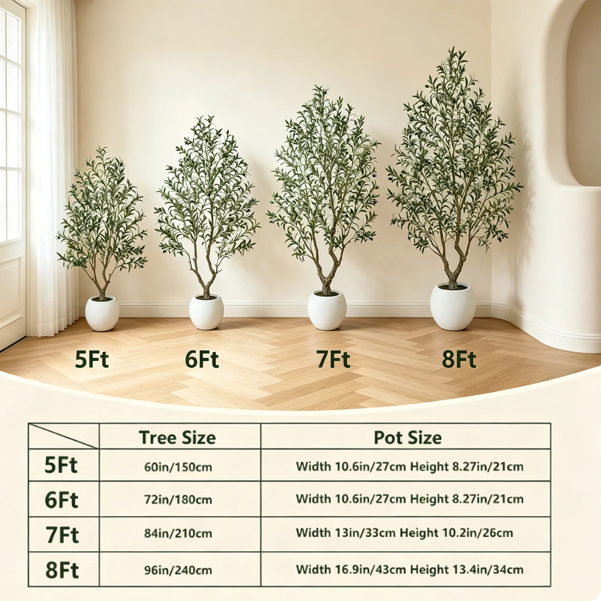 Olitree Artificial Olive Tree With Decorative Planter For Home