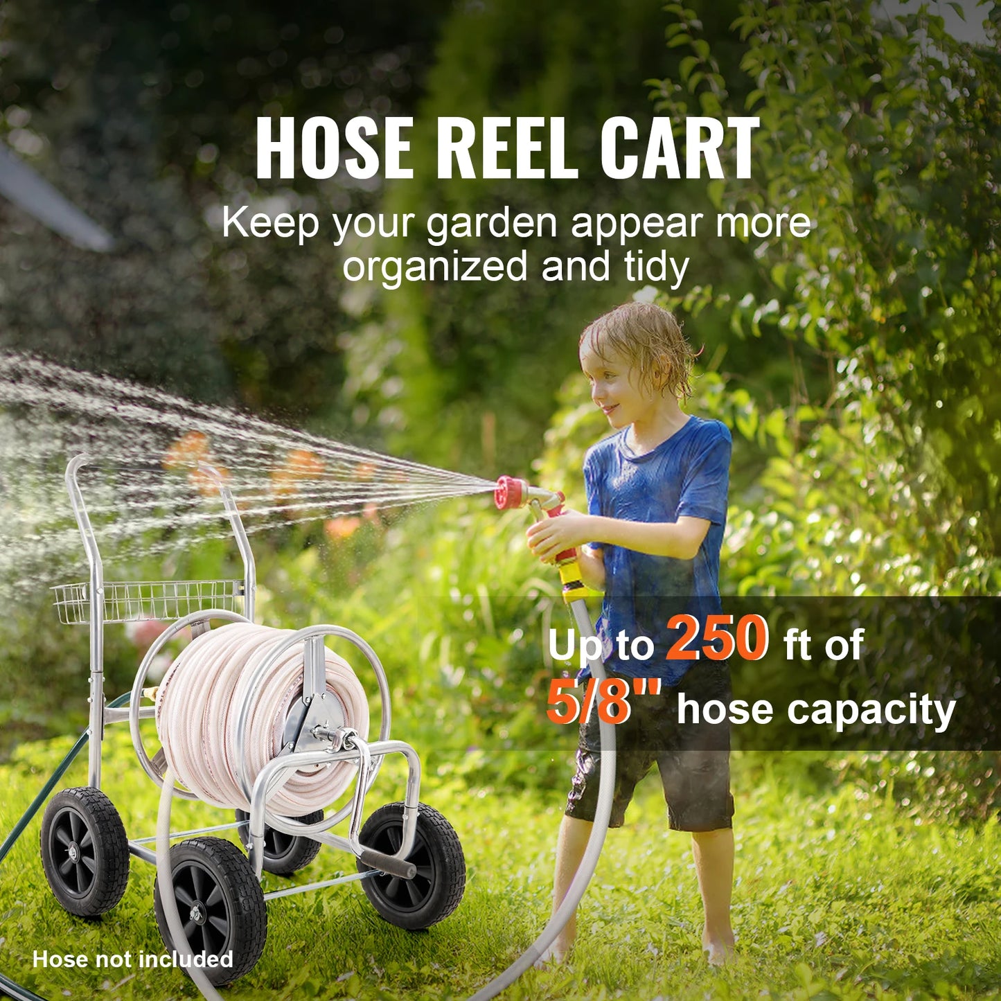 SucceBuy Hose Reel Cart Heavy Duty Garden