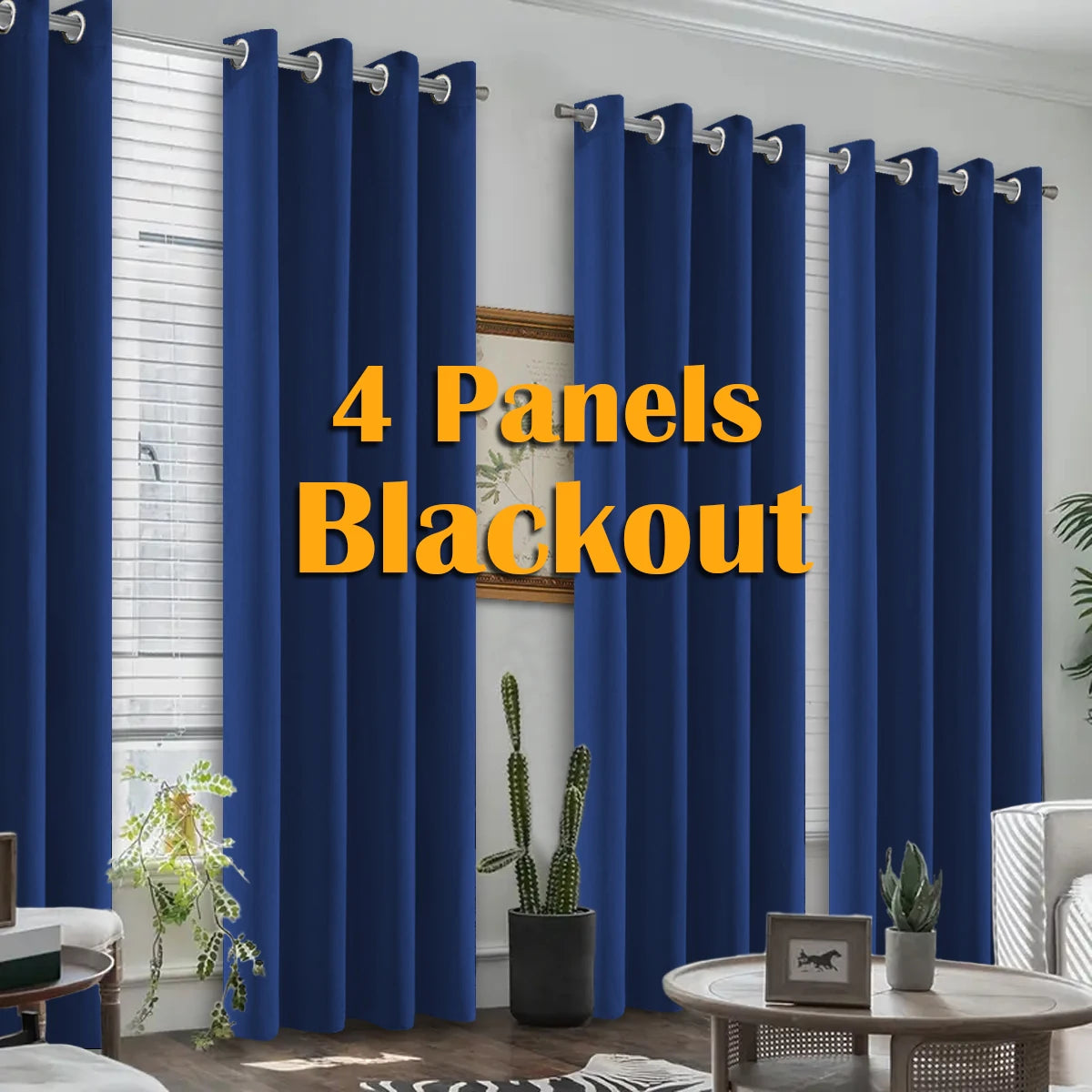 Thermal Blackout Grommet Curtains For Bedroom Window