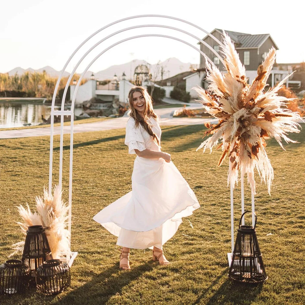 Metal Wedding Balloon Arch Backdrop Stand for Ceremonies