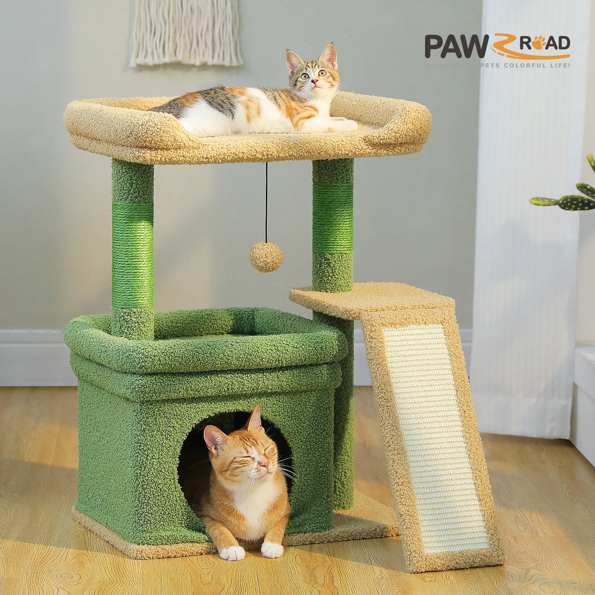 PAWZ Road Indoor Cat Tree Tower With Sisal Scratching Post