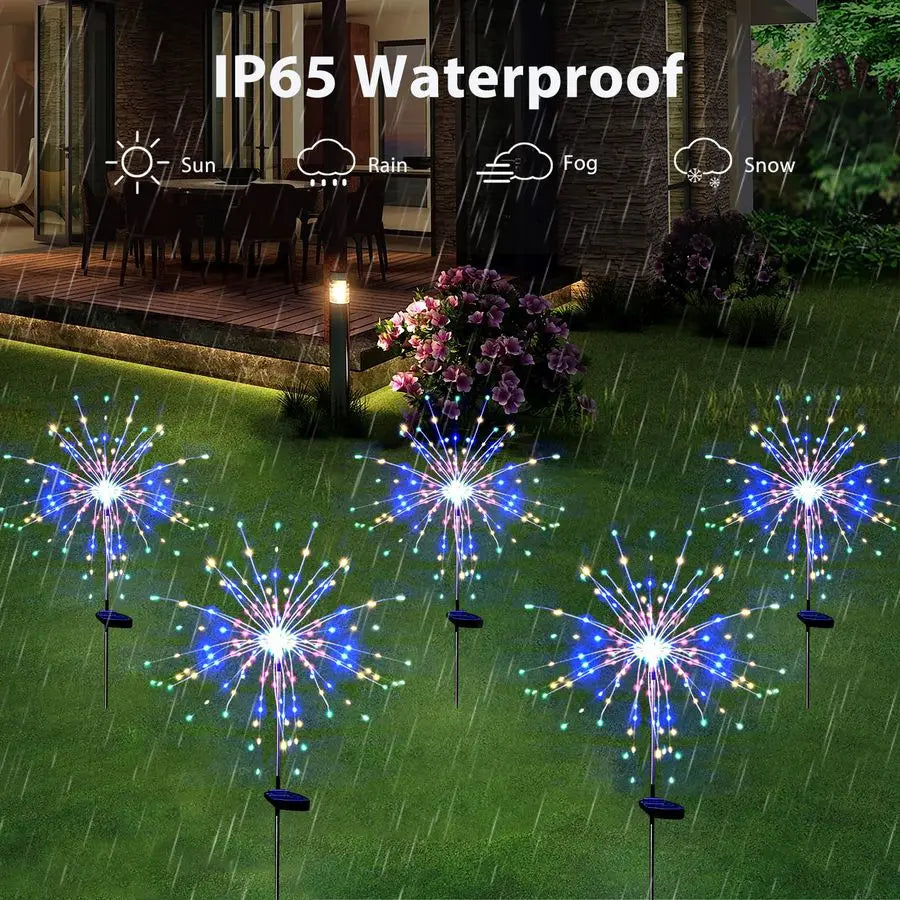 Garden Firework Lights Outdoor Waterproof 6 Pack LED Sparklers
