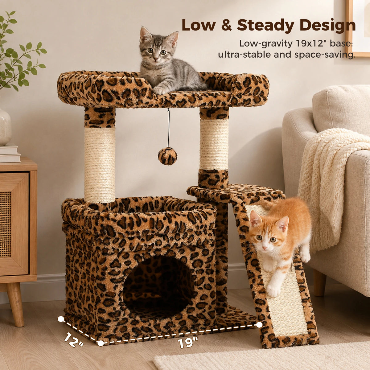 PAWZ Road Indoor Cat Tree Tower With Sisal Scratching Post
