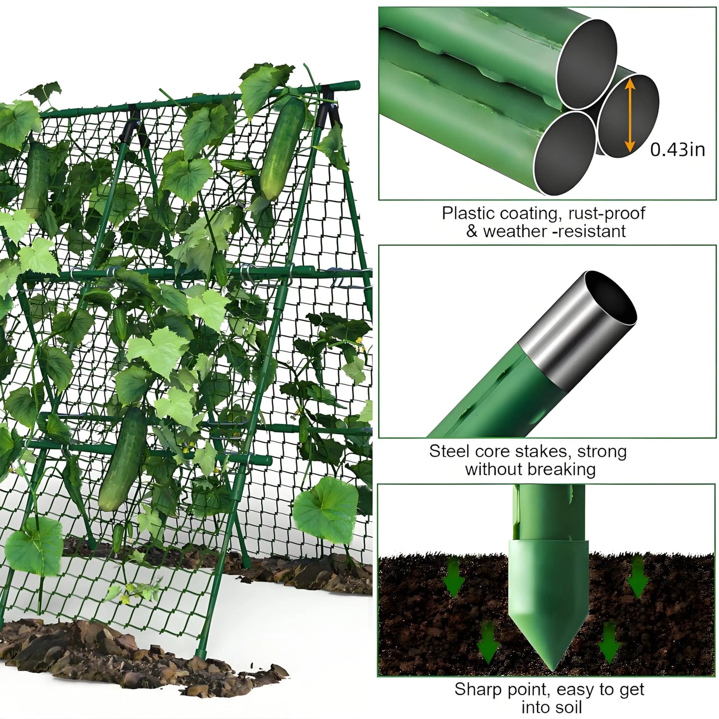 HiMISS Raised Bed Trellis A Frame Garden Support For Climbing