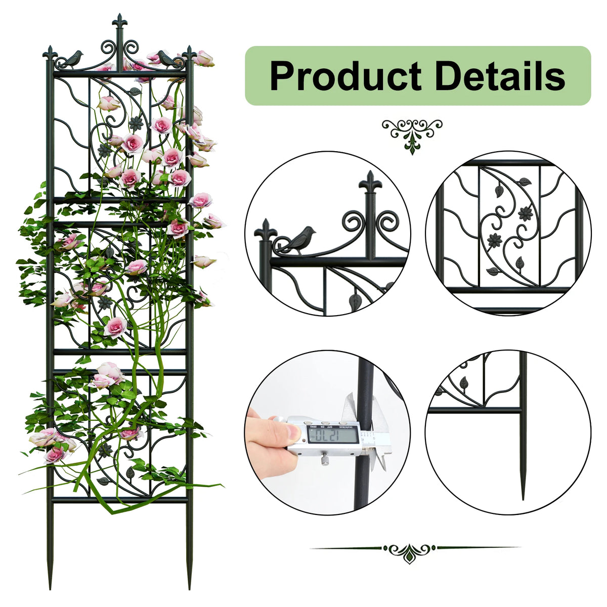Heavy Duty Metal Garden Trellis Vine Climbing Plant Support