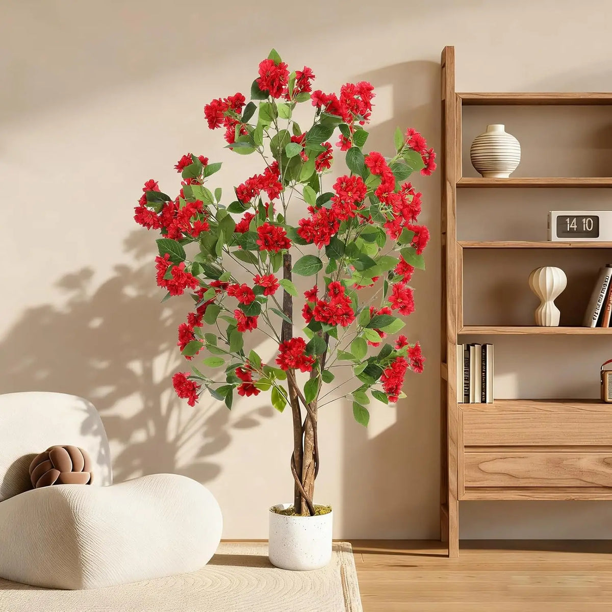 HiMISS Artificial Osmanthus Tree Faux Potted Decorative Indoor Plant