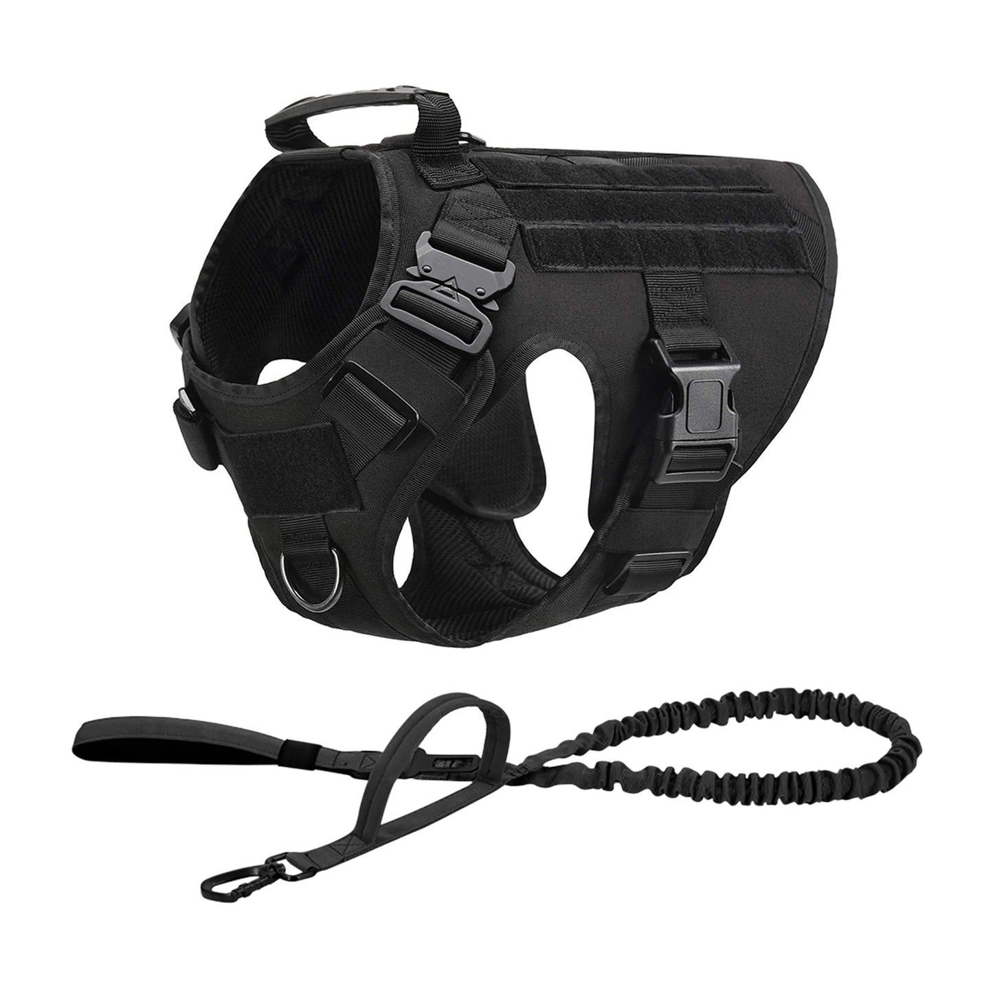 Tactical Dog Harness Vest With Molle Pouches Medium Large Dogs