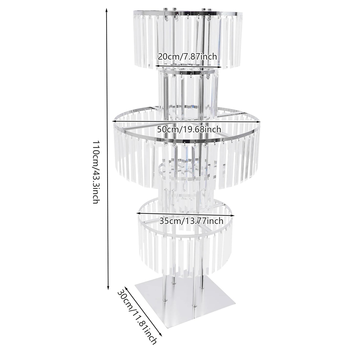 Five Tier Gold Silver Wedding Centerpieces Flower Stand Acrylic