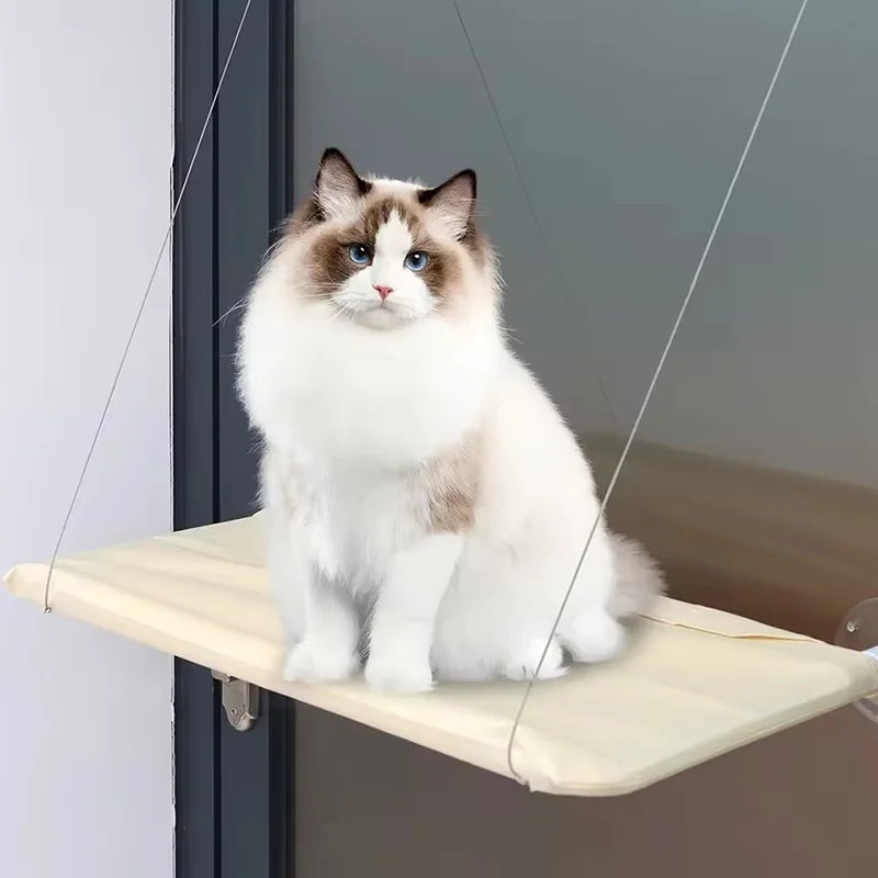 Ultra Soft Cat Window Hammock Bed Securely Mounted Perch