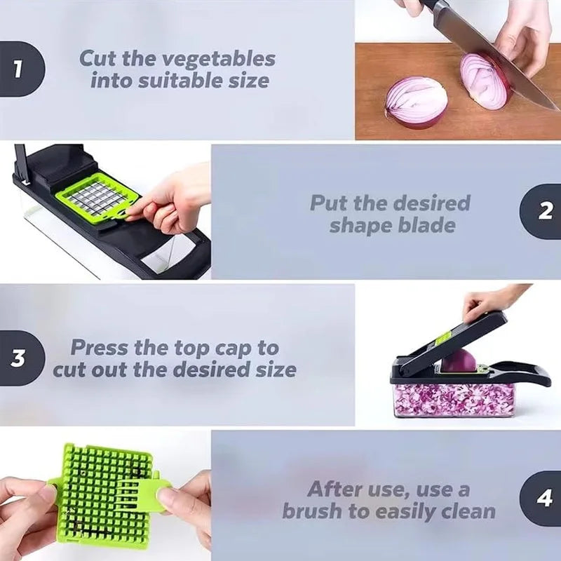 Multifunctional Vegetable Chopper Set For Easy Meal Prep And Healthy Side Dishes