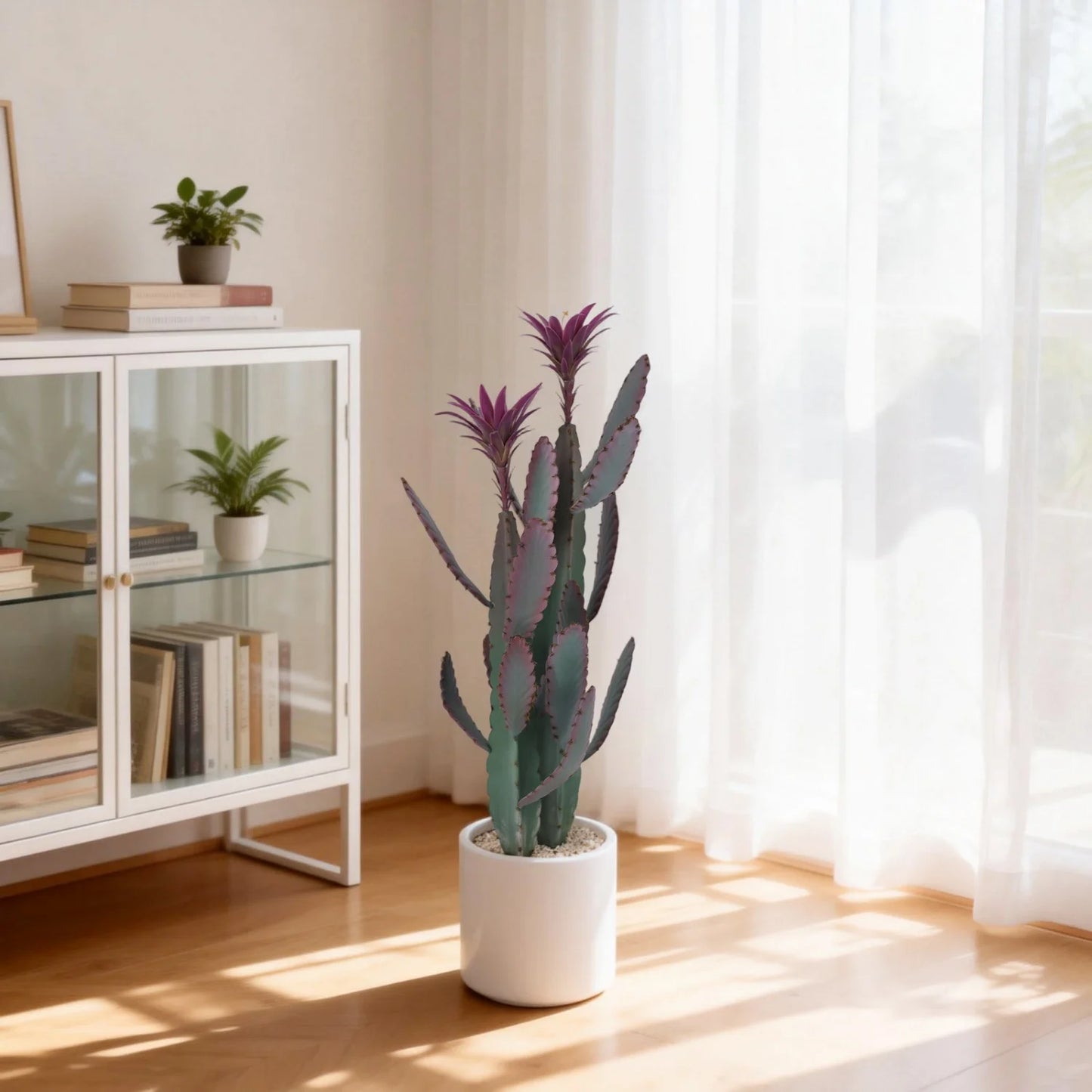 HiMISS Artificial Cactus Plant With Planter For Home Garden