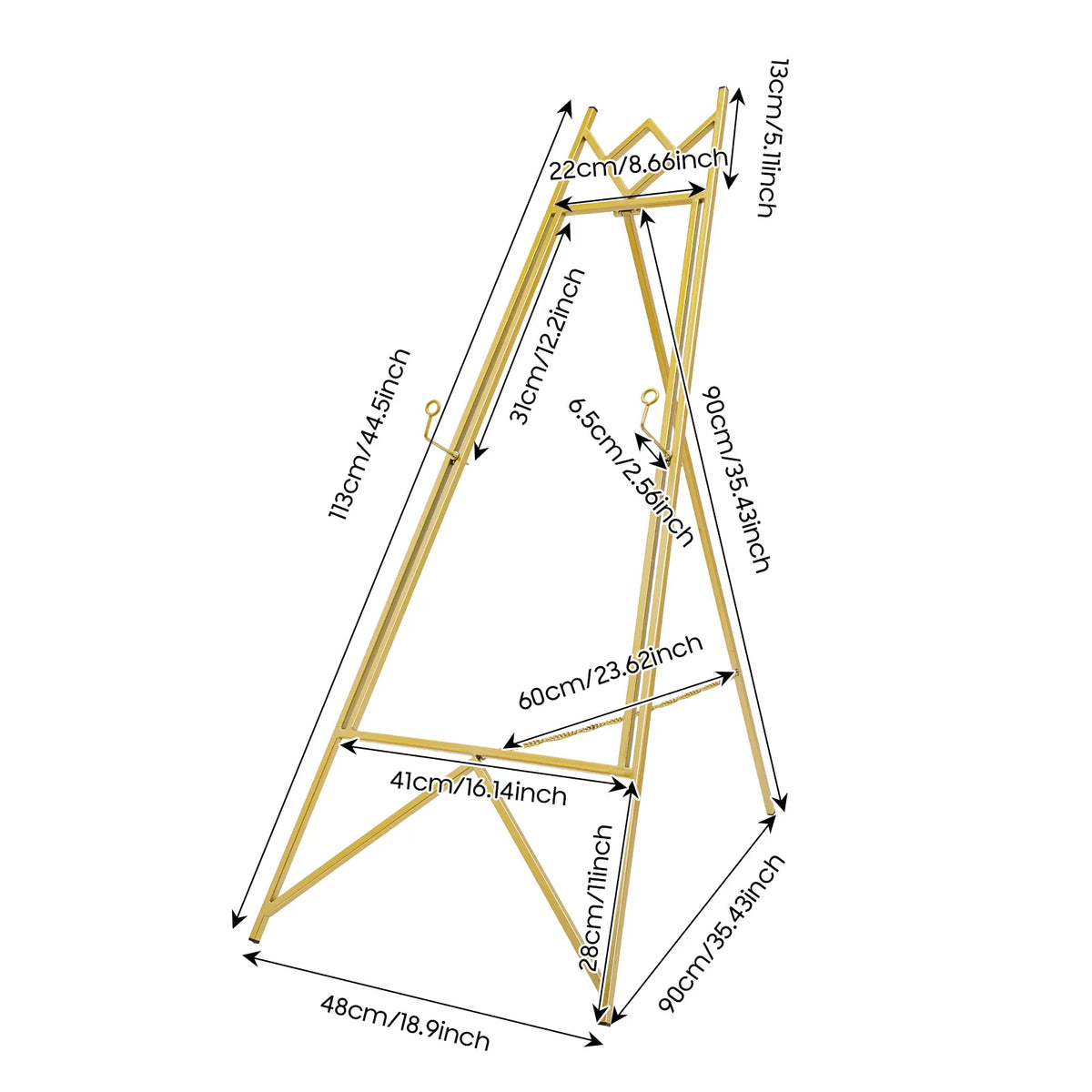 Adjustable Metal Display Easel Stand For Posters And Signs
