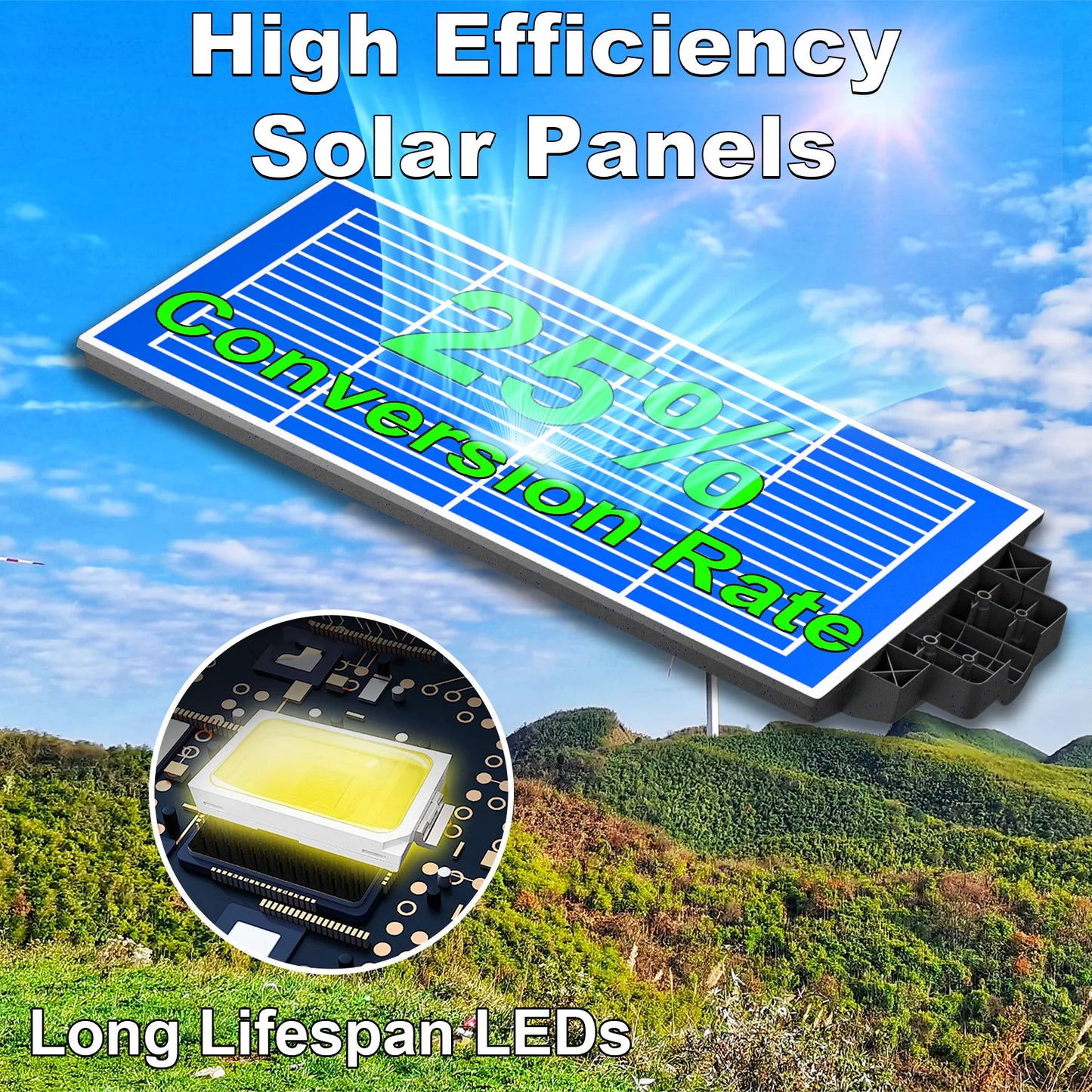 BC-4P 4-Pack Outdoor Solar Street Lights With Motion Sensor