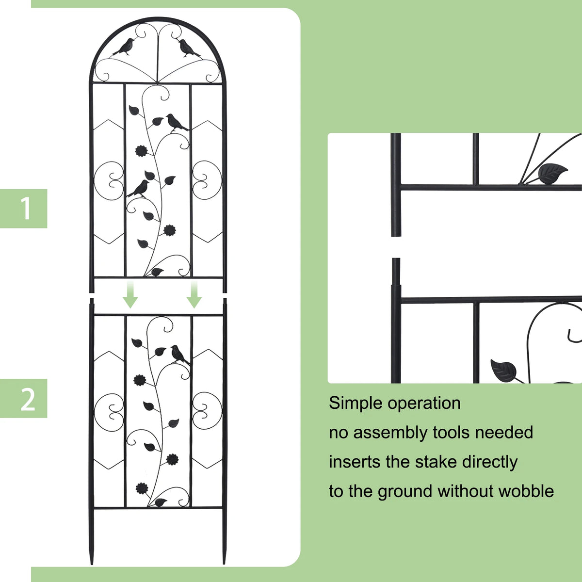 Heavy Duty Metal Garden Trellis For Climbing Plant Support