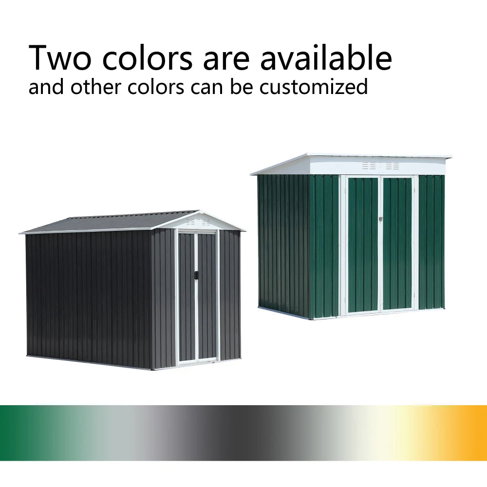 Outdoor Waterproof Garden Tool Storage Shed With Sliding Doors