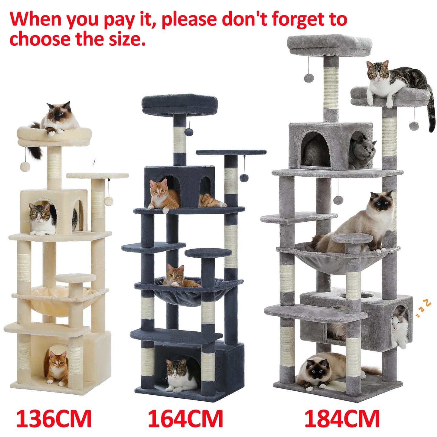 PAWZ Road Cat Tree and Tower for Indoor Cats With Sisal Scratching Posts