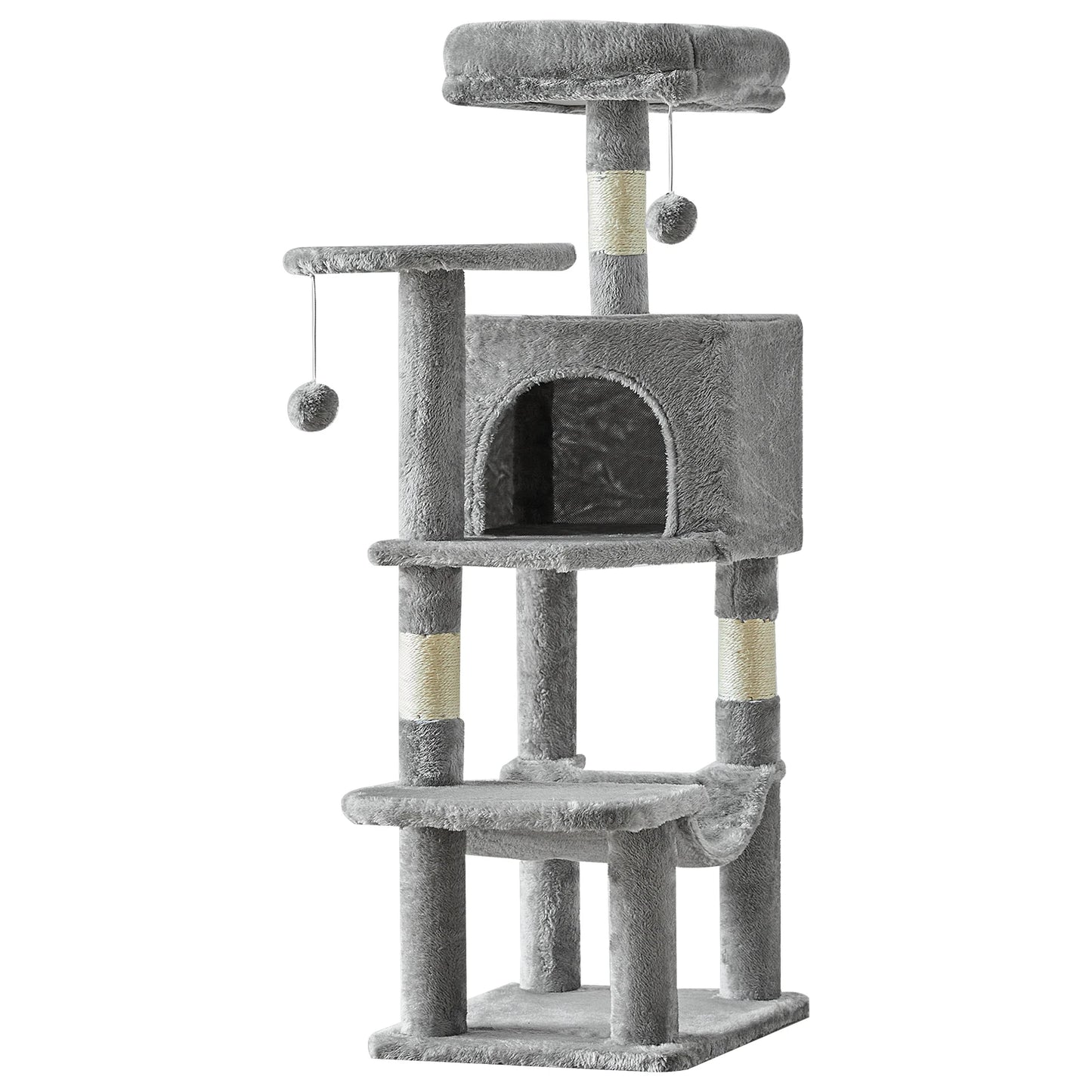 JHK Cat Tree Tall Multi Cat Climbing Tower With Indoor Natural Sisal Posts