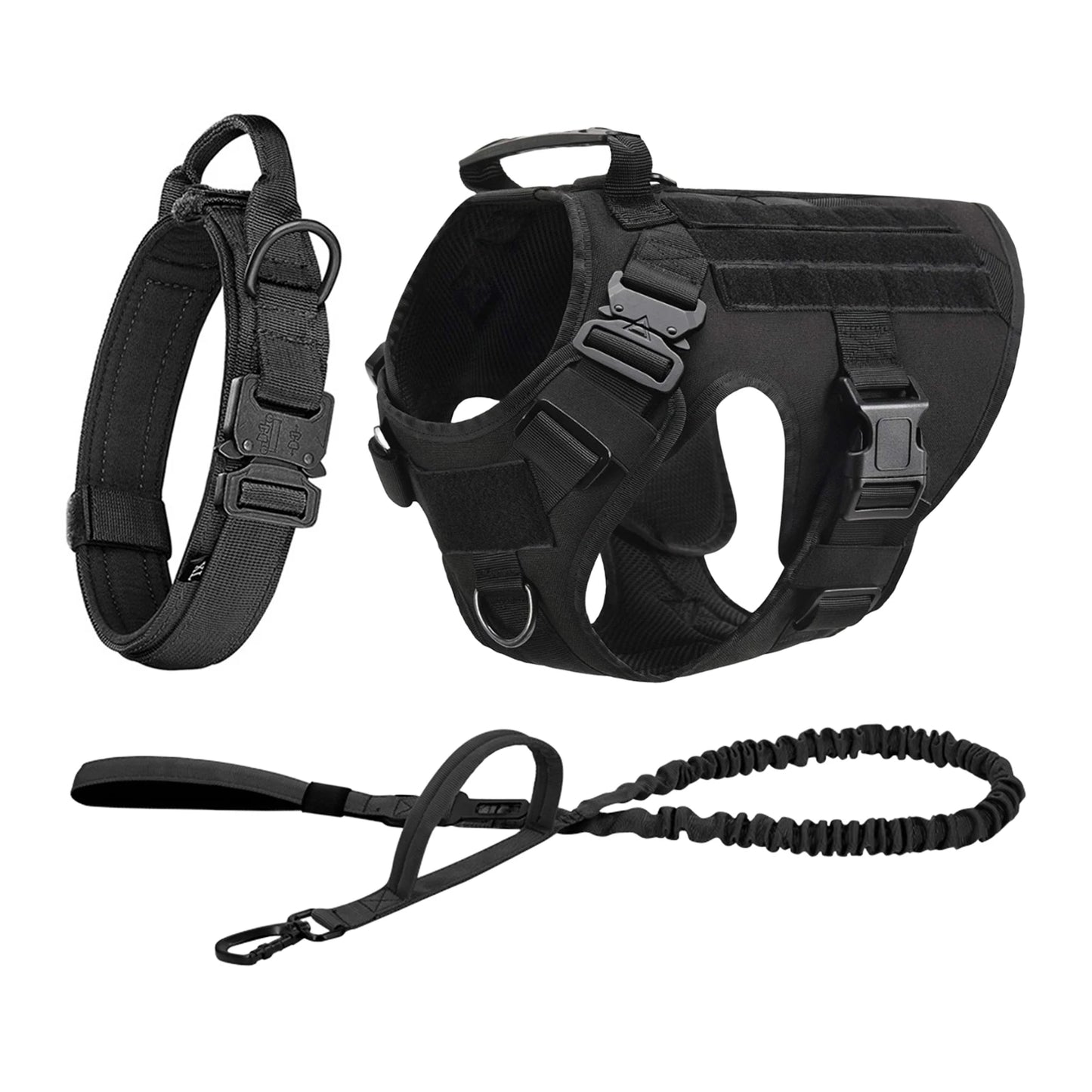 Tactical Dog Harness Vest With Molle Pouches Medium Large Dogs