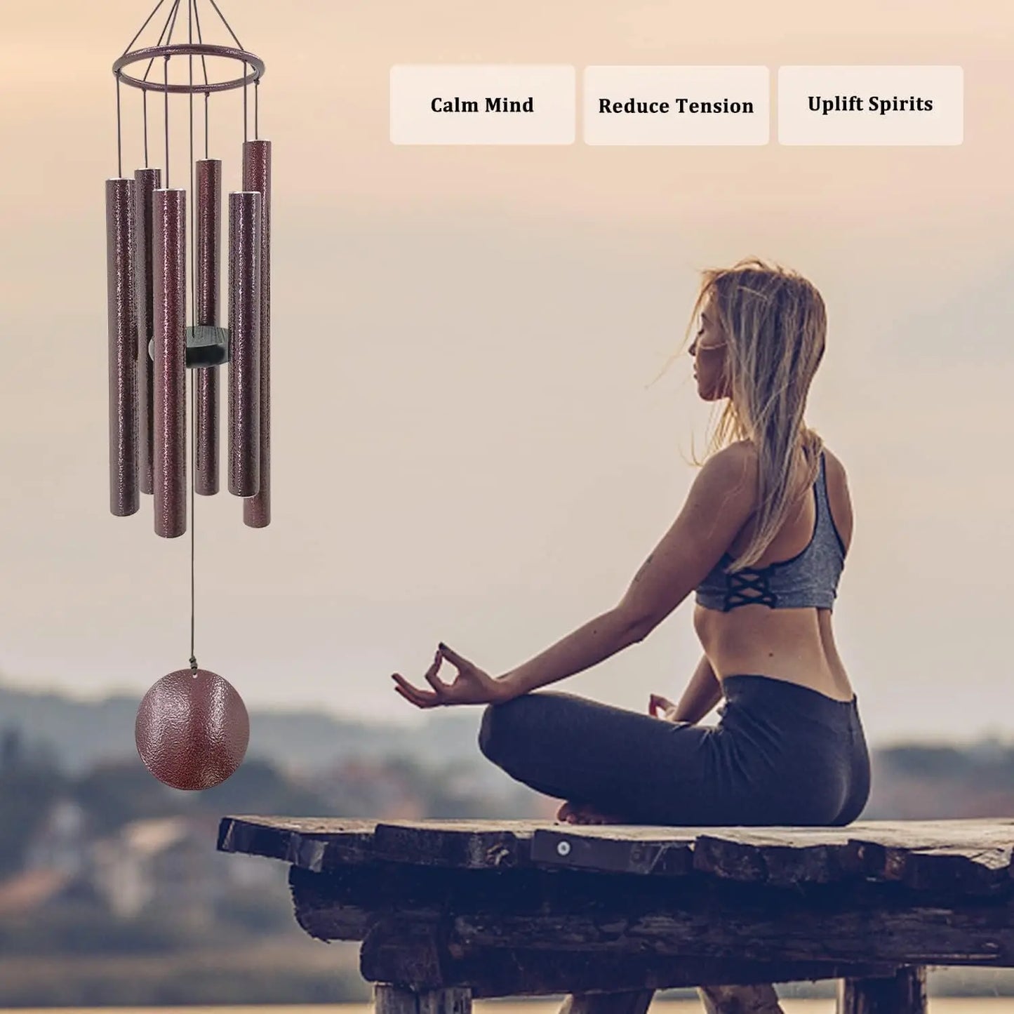 Deep Tone Memorial Wind Chimes For Outdoor Sympathy Gift
