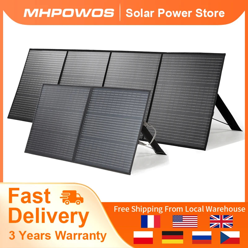MHPOWOS Portable Solar Panel 110W Foldable Charger For Outdoor Powerstation