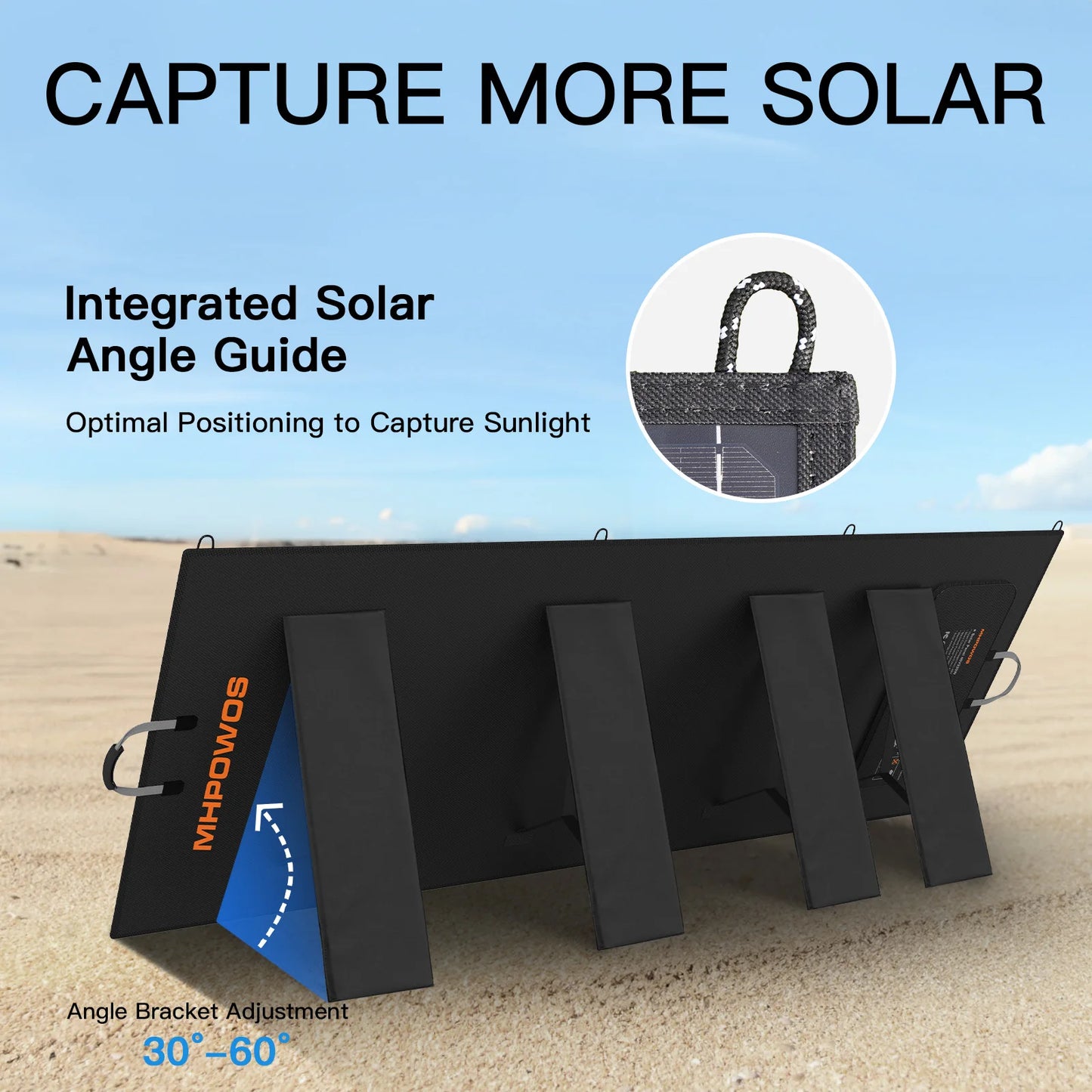 MHPOWOS 400W Portable Foldable Solar Panel for Outdoor Activities