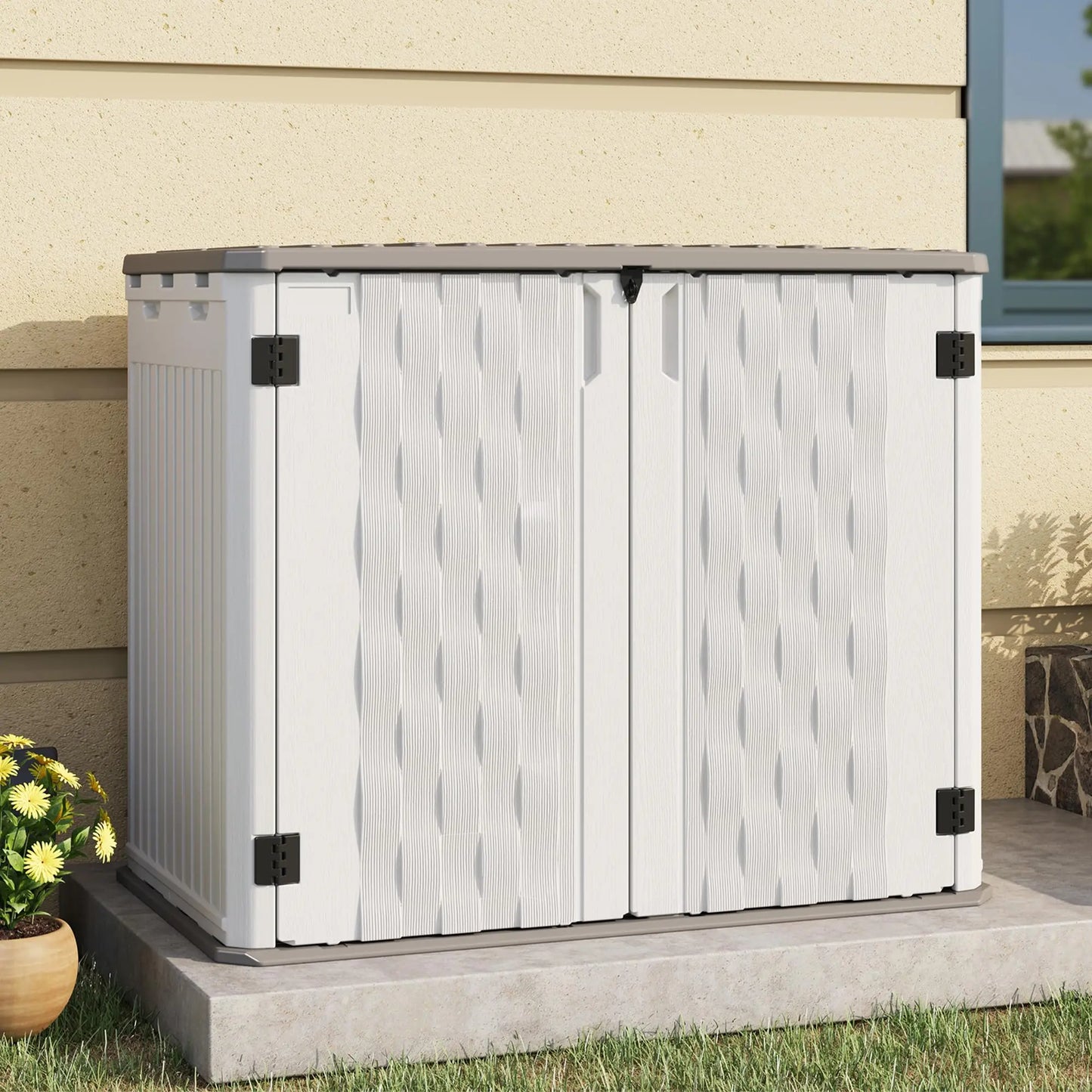 YTYIN UDPATIO Outdoor Storage Shed Cabinet Waterproof