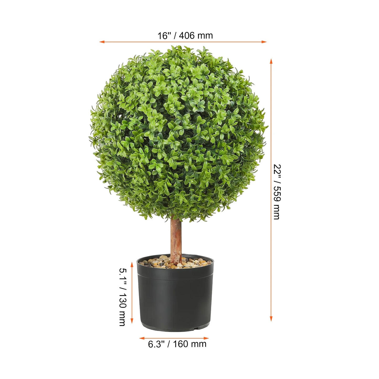 Artificial Boxwood Spiral Topiary Tree Outdoor Decor PE Plastic